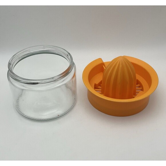 Vintage Gemco Clear Glass Citrus Orange Lemon Juicer Hand Press Reamer Retro - Picture 4 of 6